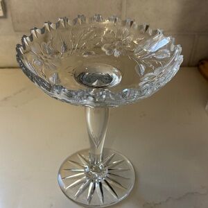 American Brilliant Period cut glass compote.